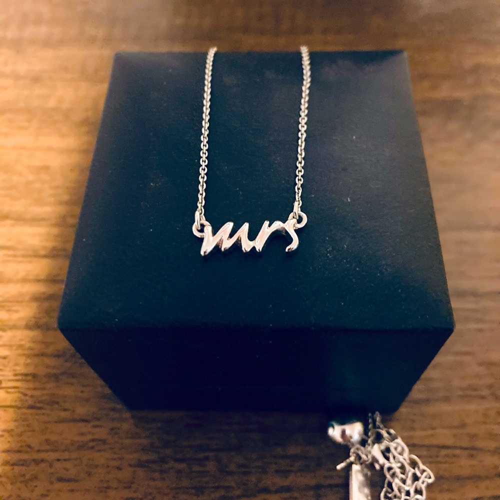 Sterling silver Kate Spade “Mrs.” necklace. Only worn a few times!